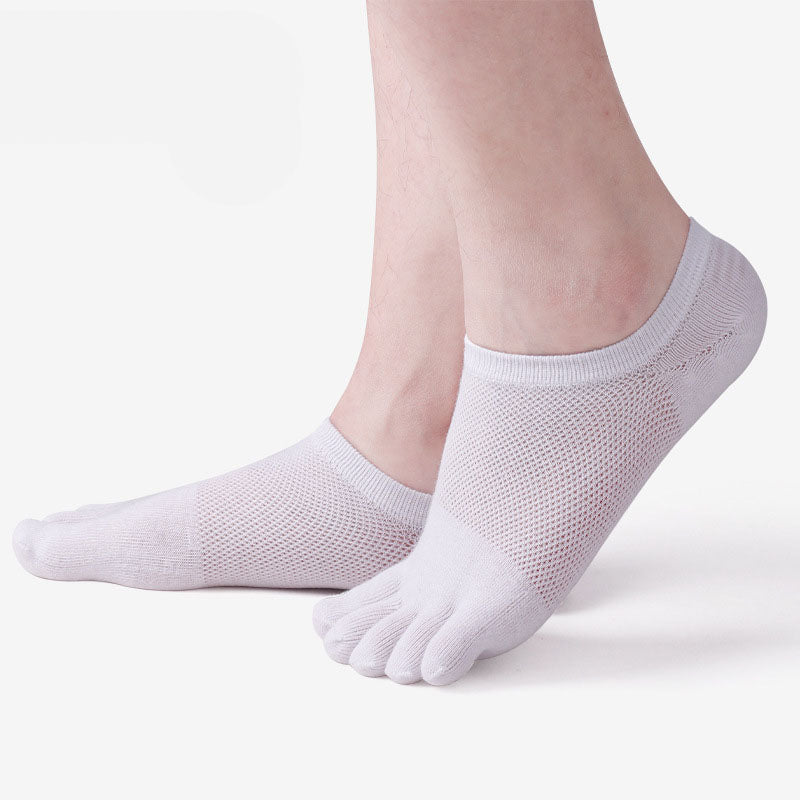 Five-Finger Socks 100% Cotton Men's Mesh Summer Thin Cotton Deodorant Socks Low-Top Split-Toe Socks Men's Socks