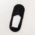 Summer New Solid Color Cotton Socks Men's Silicone Non-Slip Seamless Invisible Socks Low-Cut Boat Socks