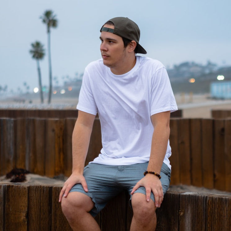 Men's Organic Crew Neck - White