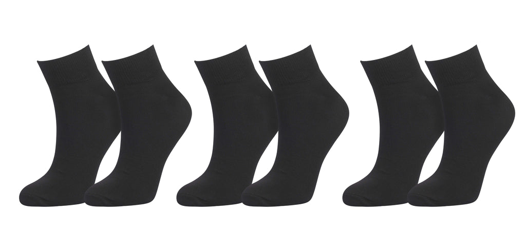 tittimitti Men’s 98% Organic Cotton Ankle Socks 3-Pack – Breathable Everyday Ankle Socks