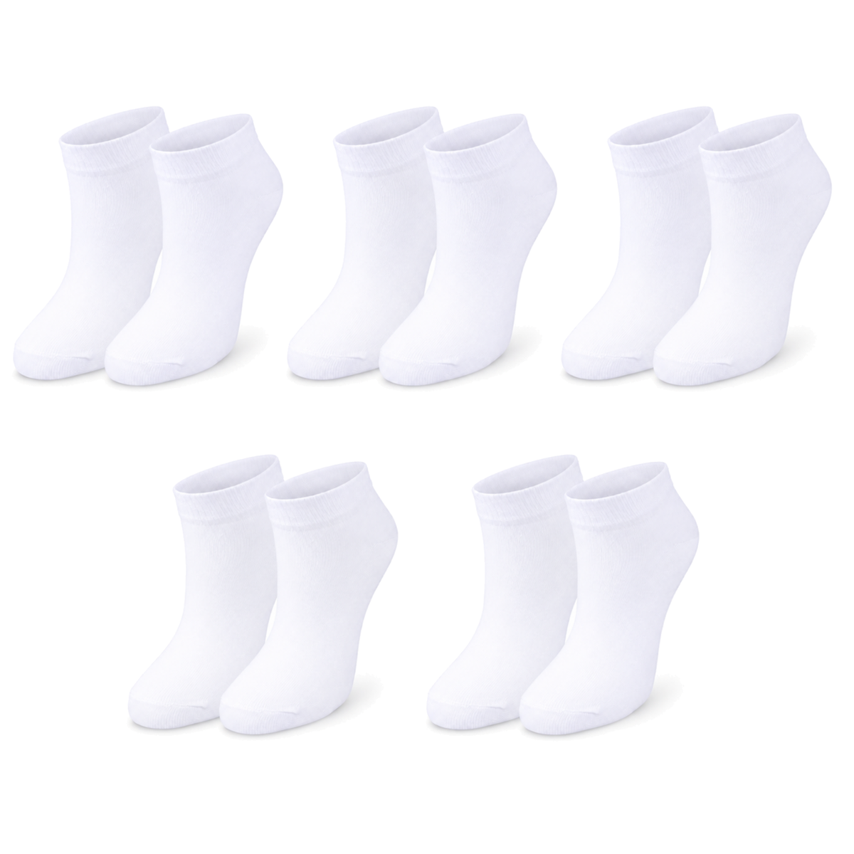 tittimitti® Kids' 98% Organic Cotton Ankle Socks 5-Pack